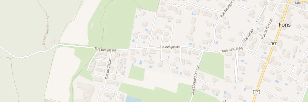 Plan du 365 Rue des Jasses à Fons
