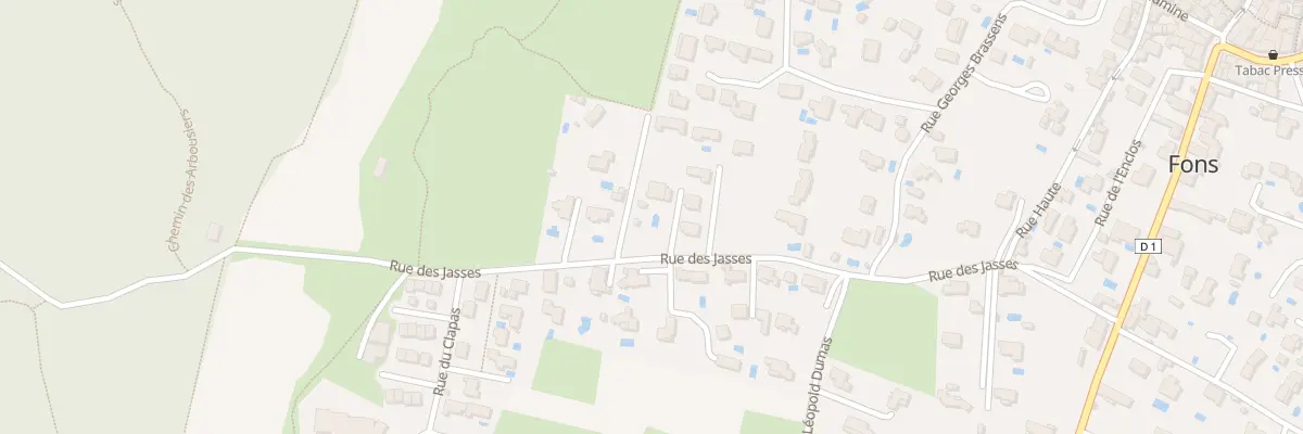 Plan du 372 Rue des Jasses à Fons
