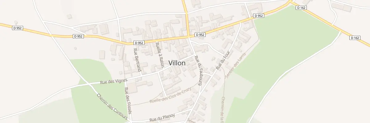 Plan du 1 Rue des Vignes à Villon