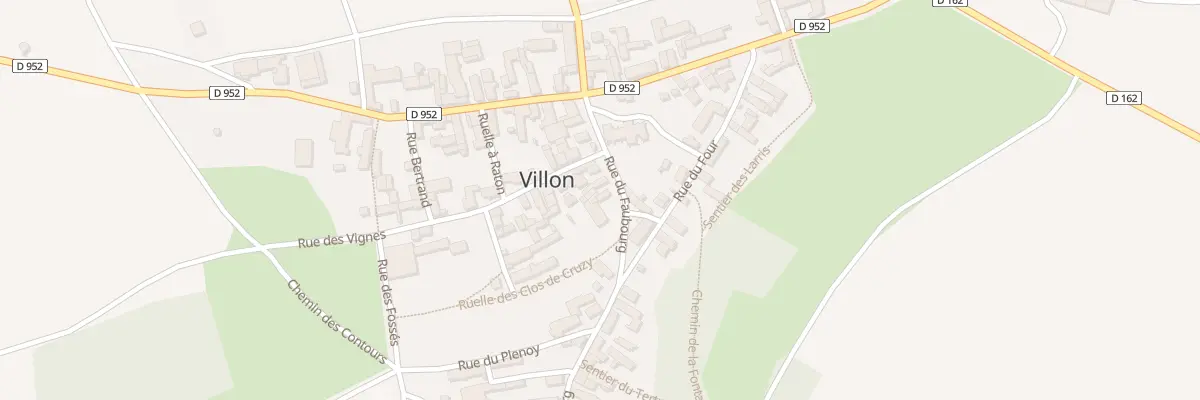 Plan du 54 Le Village à Villon