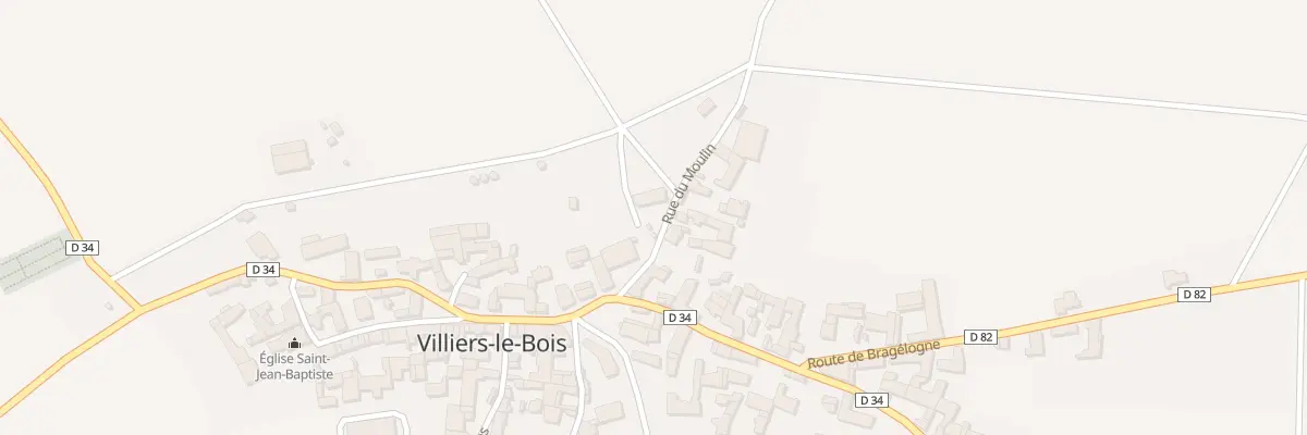 Plan du 1 Rue du Moulin à Villiers-le-Bois