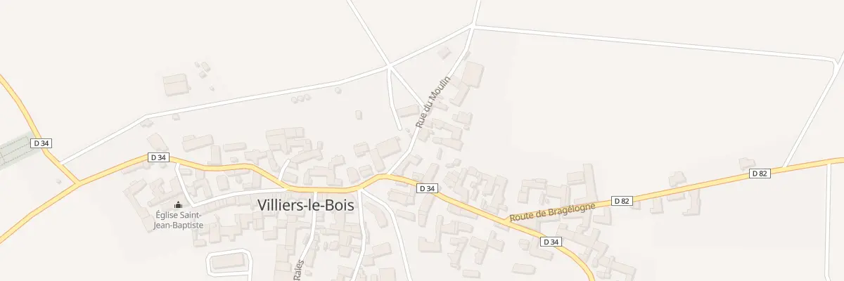 Plan du 2 Rue du Moulin à Villiers-le-Bois