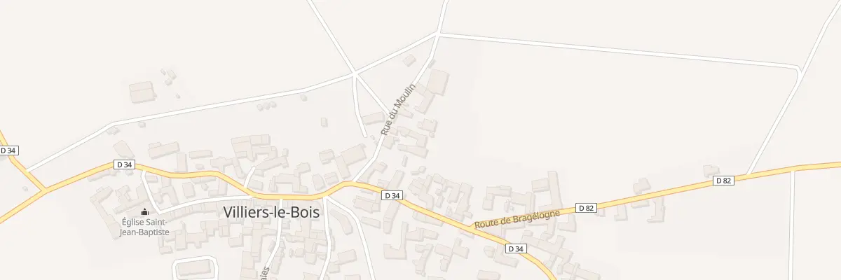 Plan du 6 Rue du Moulin à Villiers-le-Bois