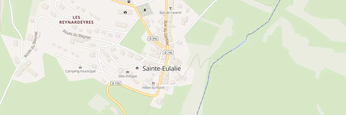 Plan du Village à Sainte-Eulalie