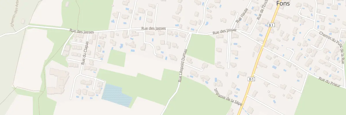 Plan du 90 Rue Léopold Dumas à Fons