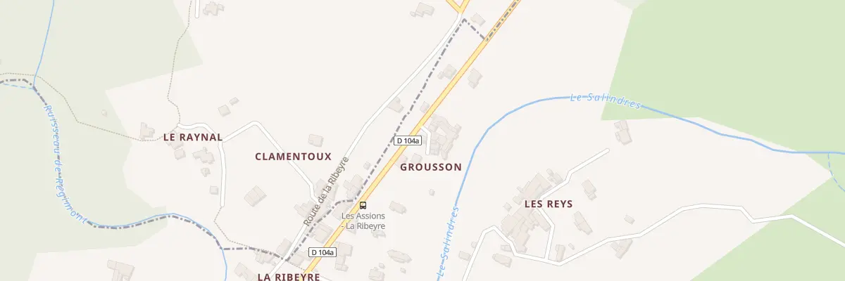 Plan du 5564 La Ribeyre aux Assions