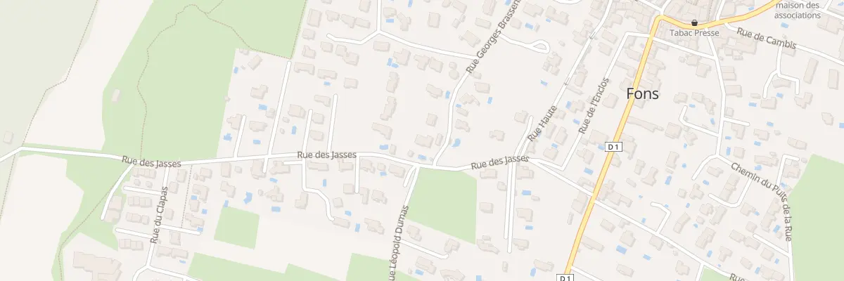 Plan du 340 Rue Georges Brassens à Fons