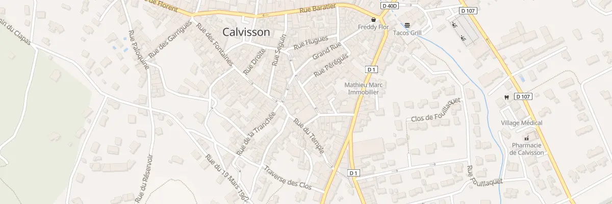 Plan du 8 Rue Pradonne à Calvisson