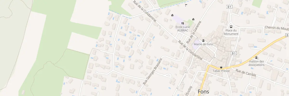 Plan du 249 Rue de la Condamine à Fons