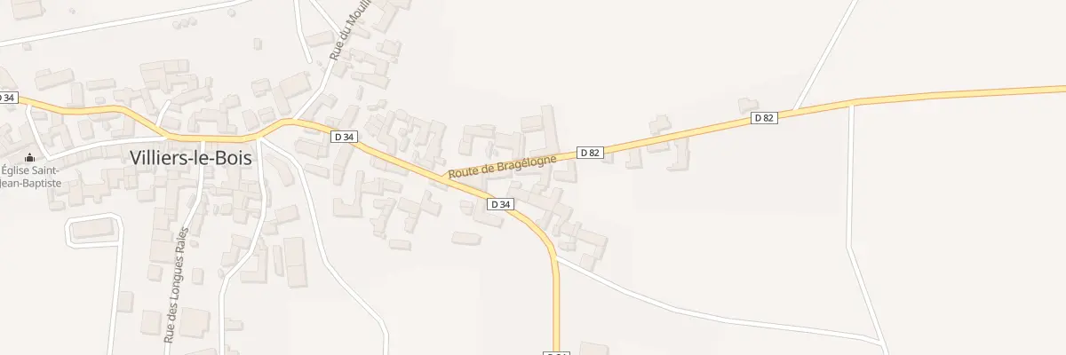 Plan du 2 Rte de Bragélogne à Villiers-le-Bois
