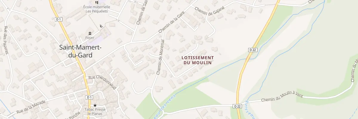 Plan du 11 Rue du Moulin à Saint-Mamert-du-Gard