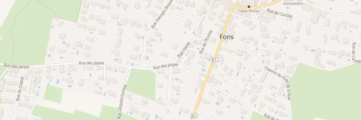 Plan du 191 Rue de l’Enclos à Fons
