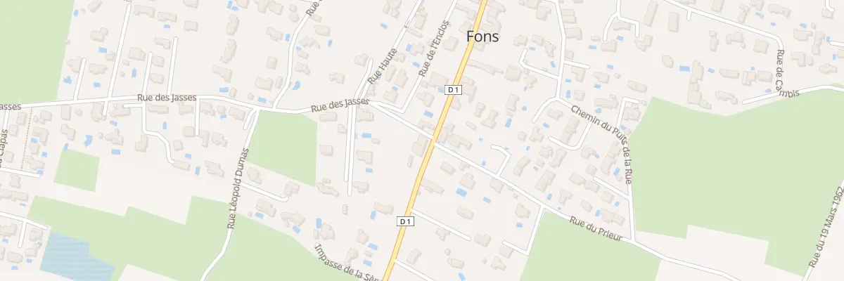 Plan du 233 Av de la Mazade à Fons