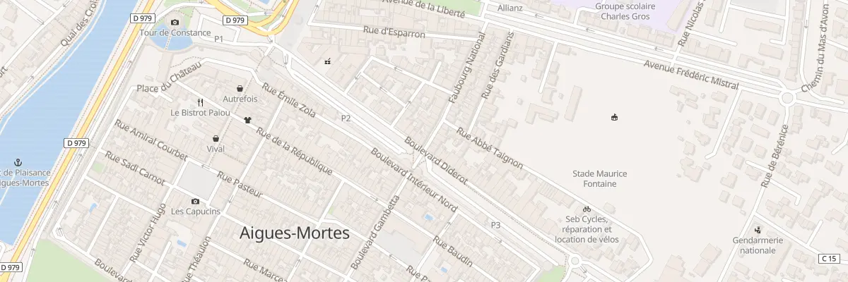 Plan du 1 Rue Faubourg National à Aigues-Mortes