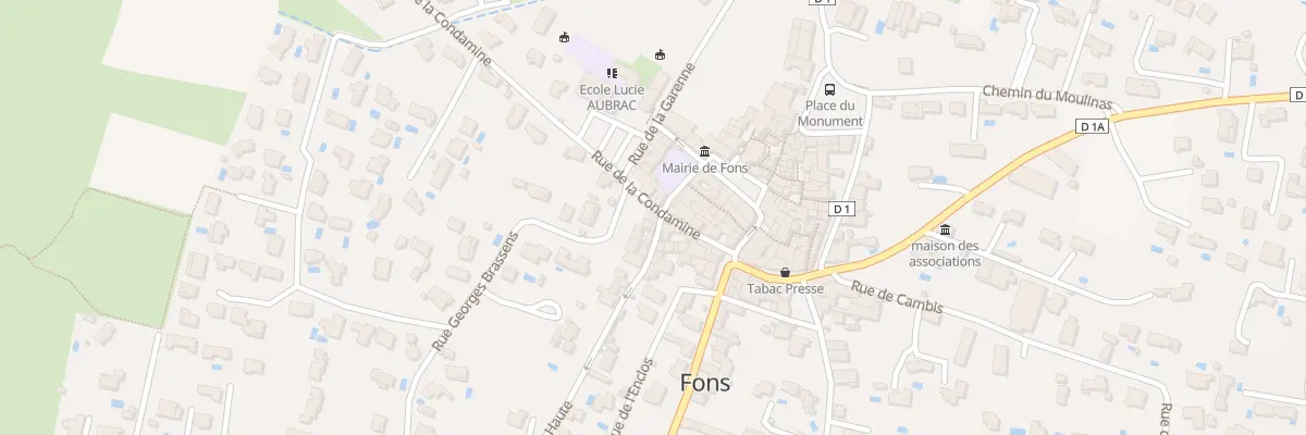Plan du 2 Rue Haute à Fons