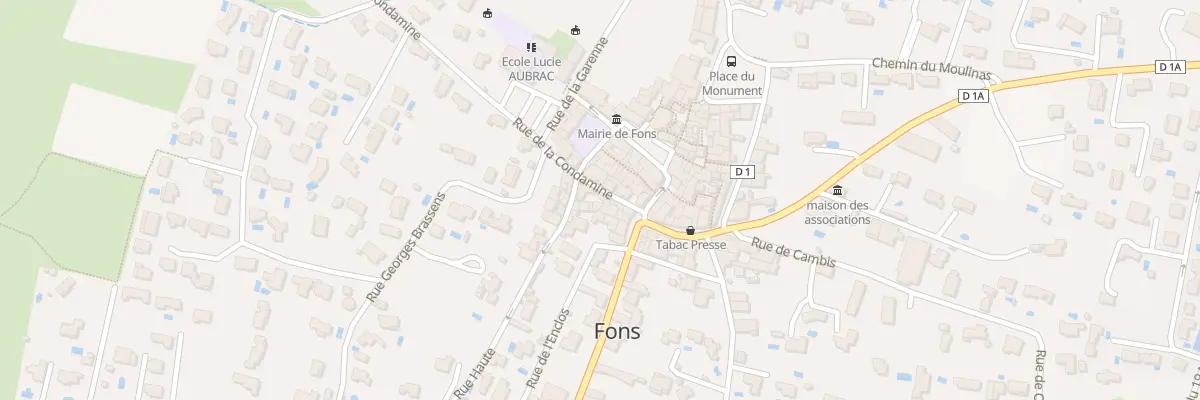 Plan du 3B Rue de la Condamine à Fons