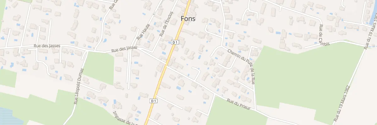Plan du 86 Rue du Prieur à Fons