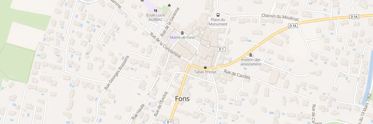 Plan du 4 Pl du Huit Mai à Fons