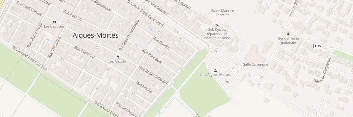 Plan du 22 Rue Baudin à Aigues-Mortes
