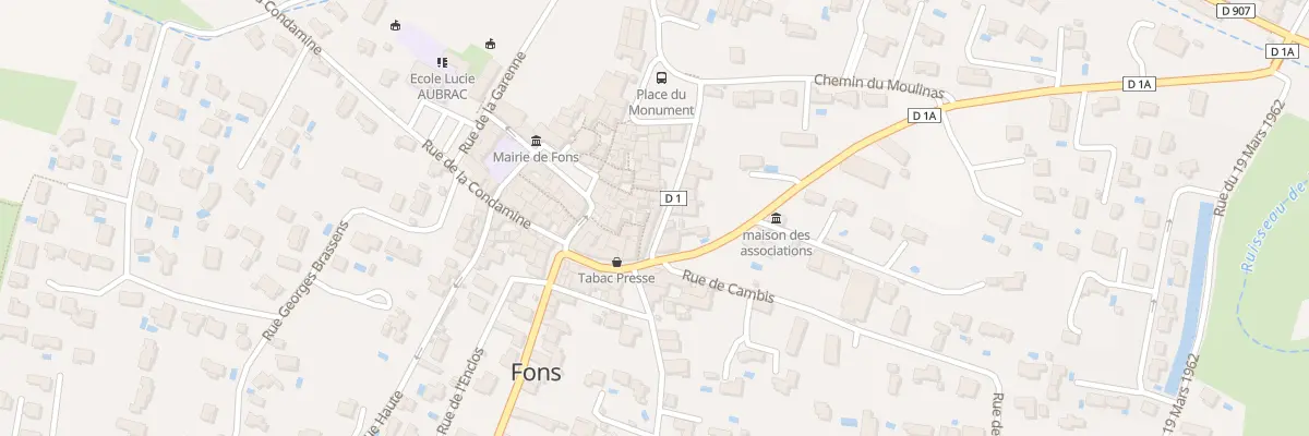 Plan du 7 Av Marechal Foch à Fons
