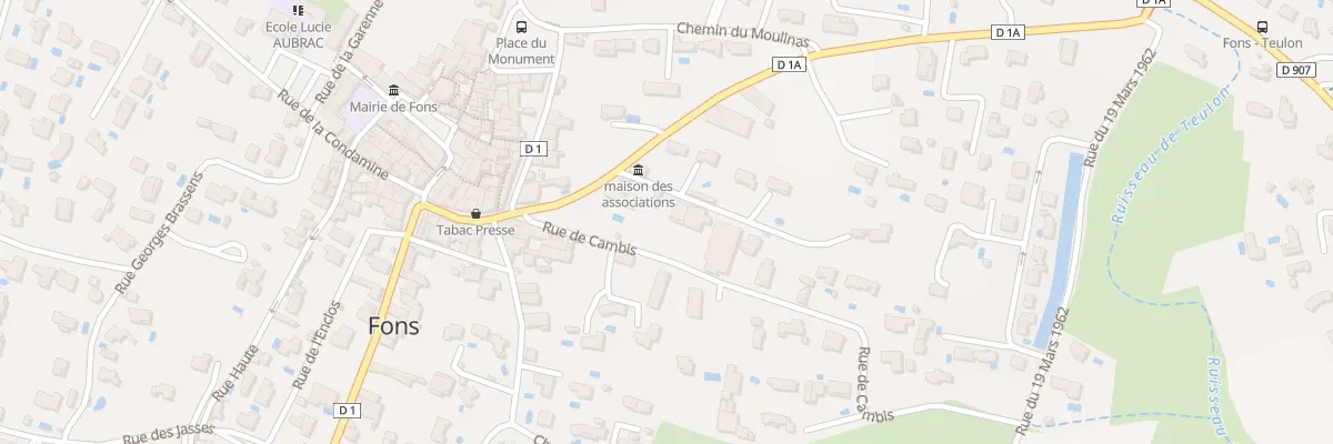 Plan du 109 Rue de Cambis à Fons