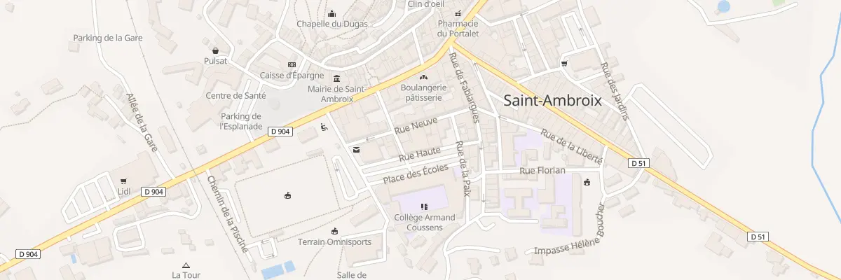 Plan du 2 Rue Neuve à Saint-Ambroix