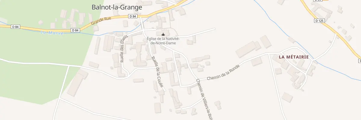 Plan du 1 Che de Villiers-le-bois à Balnot-la-Grange