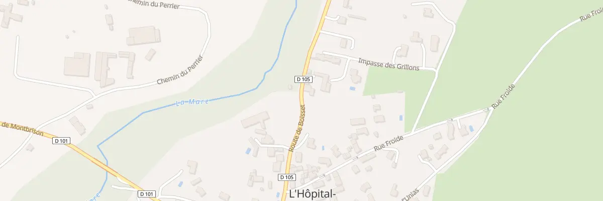 Plan du 242 Rte de Boisset à L’Hôpital-le-Grand