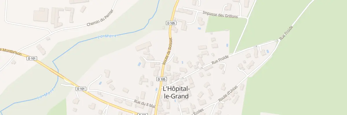 Plan du 166 Rte de Boisset à L’Hôpital-le-Grand