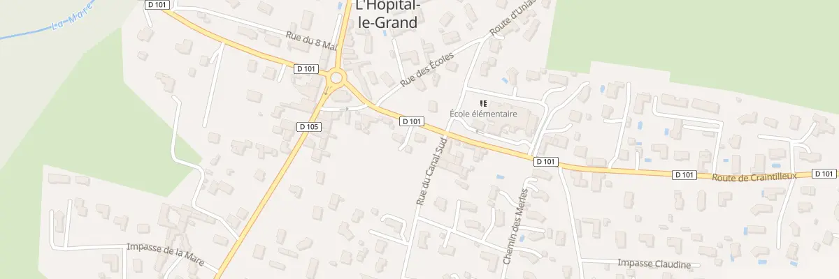 Plan du 34 Rue du Canal Sud à L’Hôpital-le-Grand