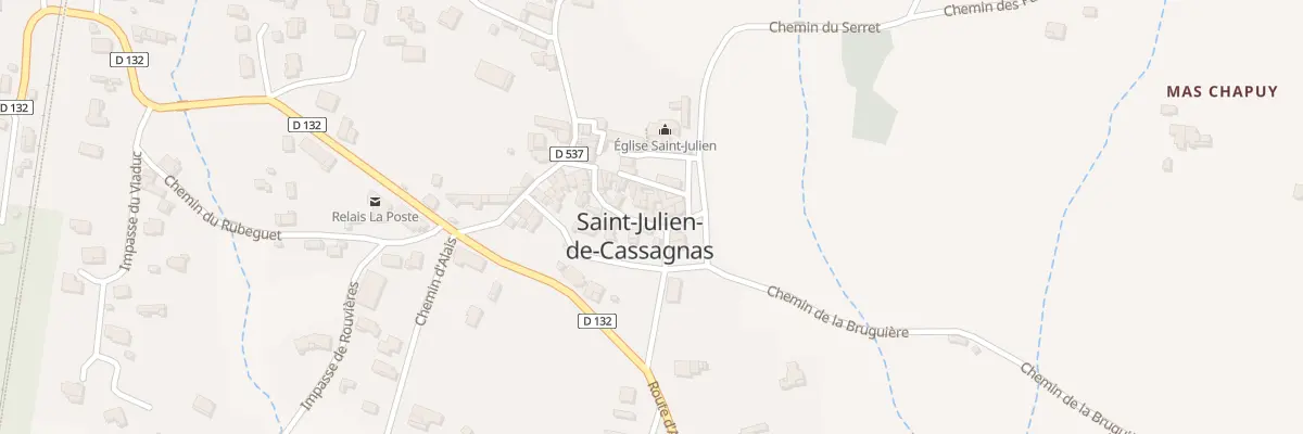 Plan de la Rue du Porche à Saint-Julien-de-Cassagnas