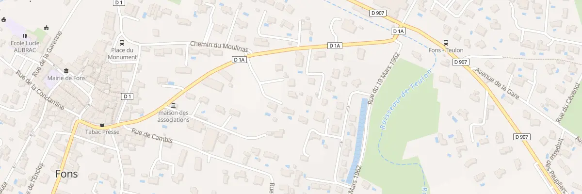 Plan du 255 Av de la Cabasse à Fons