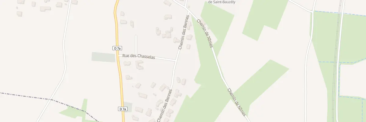 Plan du 117B Che des Bennes à Saint-Bauzély