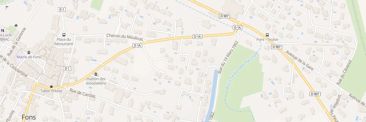 Plan du 373 Av de la Cabasse à Fons