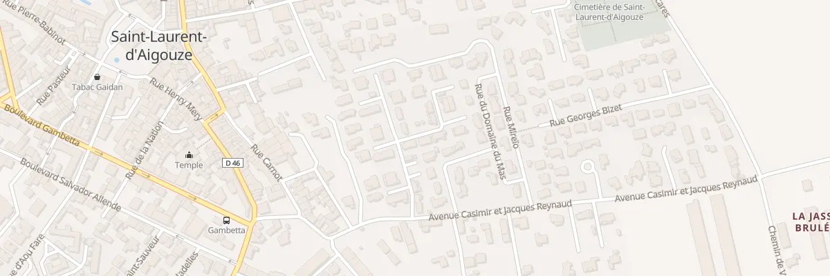 Plan du 100 Av Casimir et Jacques Raynaud à Aigues-Mortes