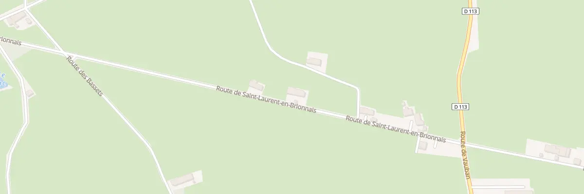 Plan du 1889 Rte de St-Laurent-en-Brionnais à Saint-Christophe-en-Brionnais