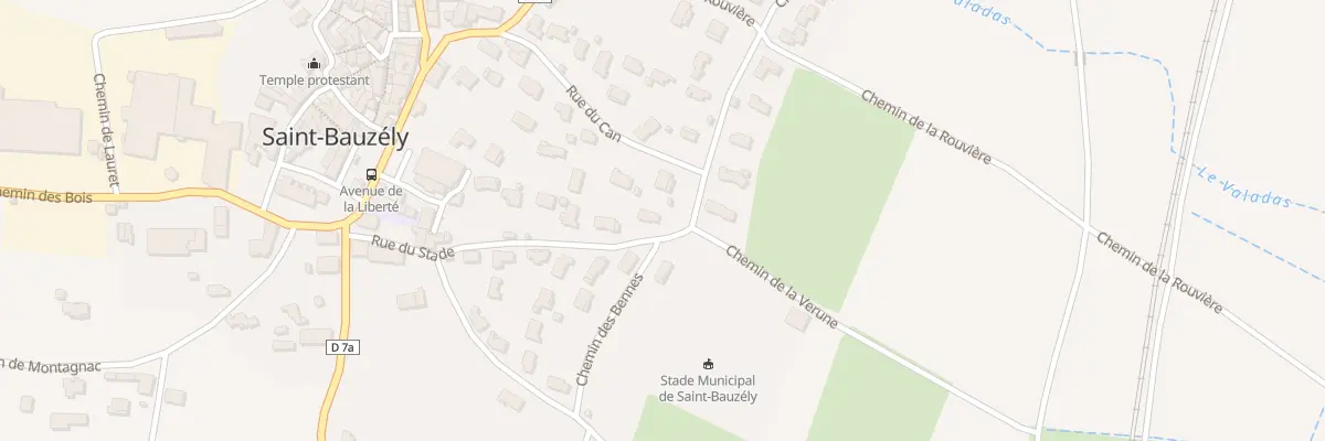 Plan du 5092 Rue du Stade à Saint-Bauzély