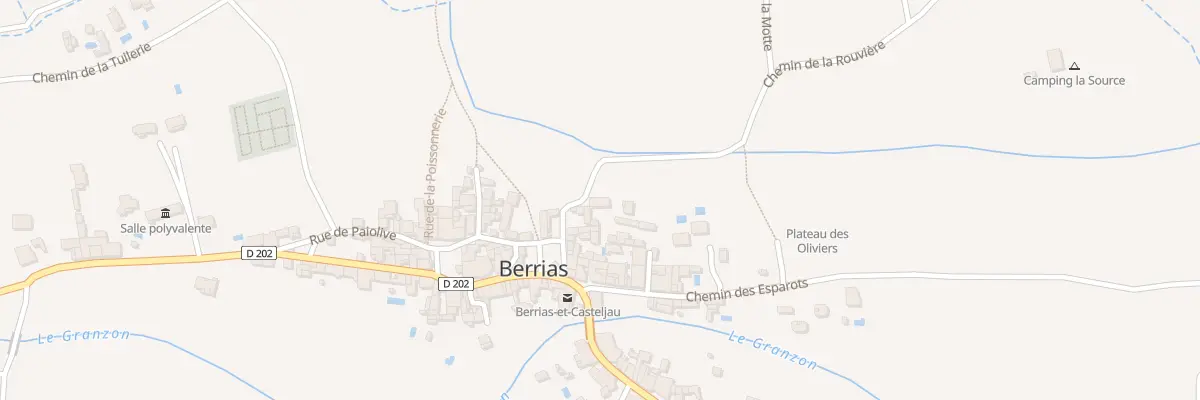 Plan du 50 Che de la Rouvière à Berrias-et-Casteljau