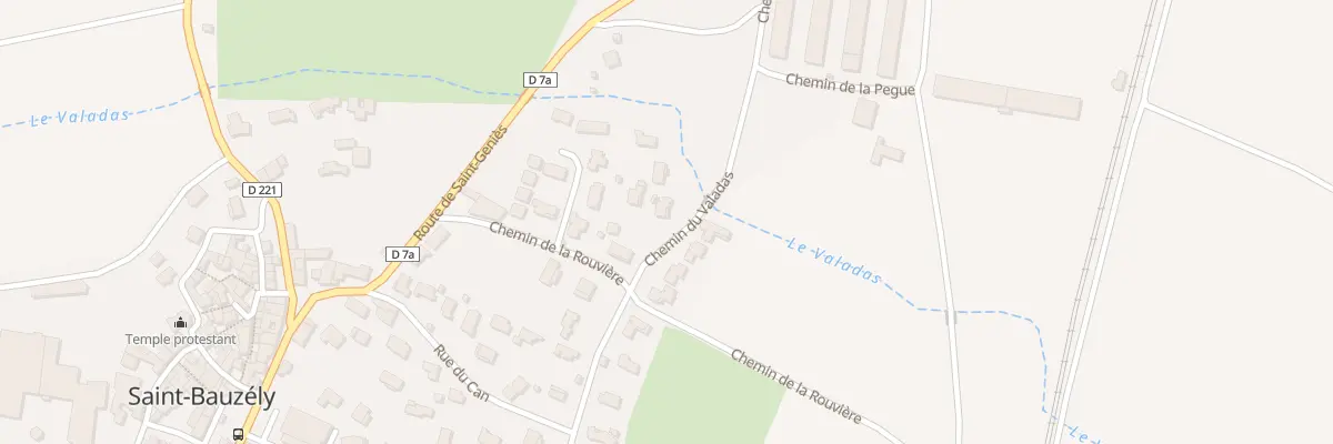 Plan du 291 Che du Valadas à Saint-Bauzély