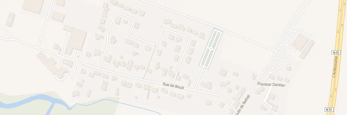 Plan du 1 Rue du Lt Fernand Guillaume à Isles-sur-Suippe