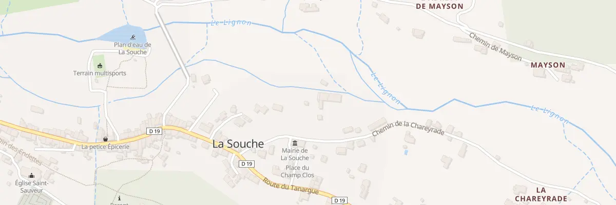 Plan du 5135 La Chareyrade à La Souche