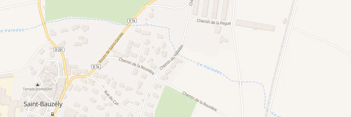 Plan du 212 Che du Valadas à Saint-Bauzély