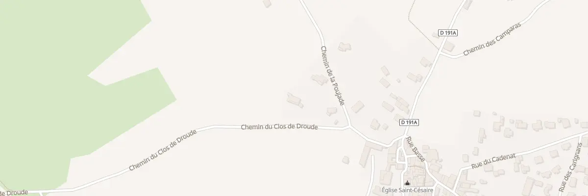 Plan du 192 Che du Clos de Droude à Saint-Césaire-de-Gauzignan