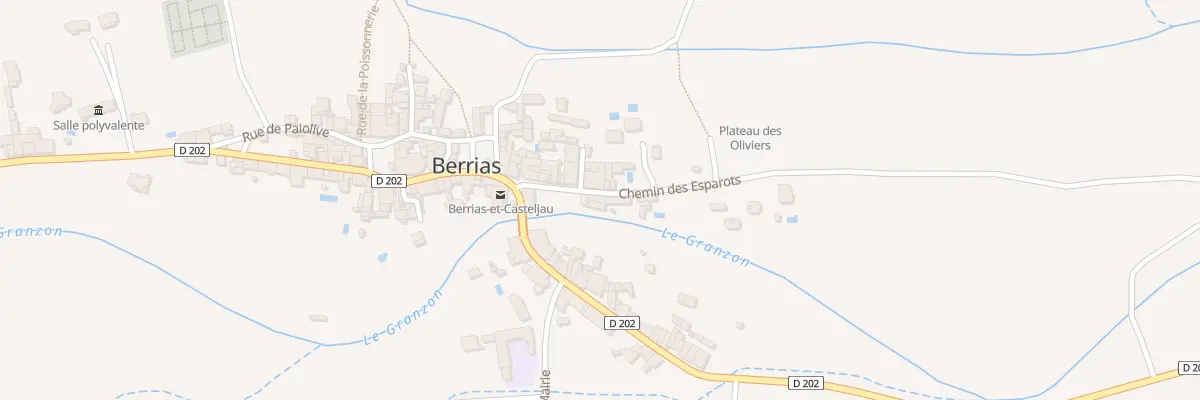 Plan du 16 Che des Esparots à Berrias-et-Casteljau