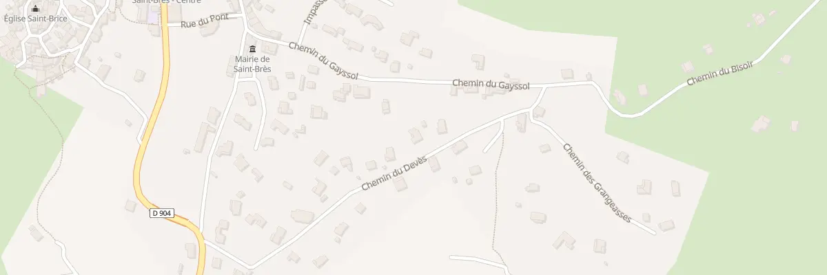 Plan du 174 Che du Deves à Saint-Brès