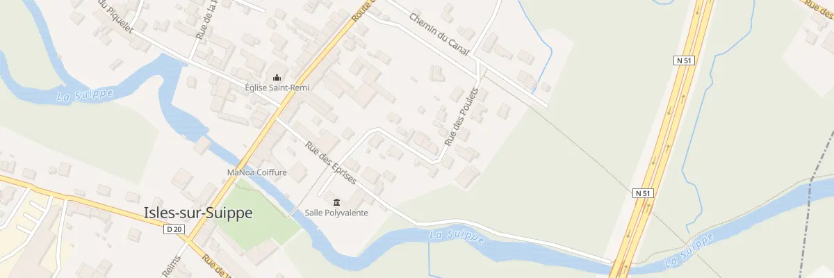 Plan du 15 Rue des Poulets à Isles-sur-Suippe