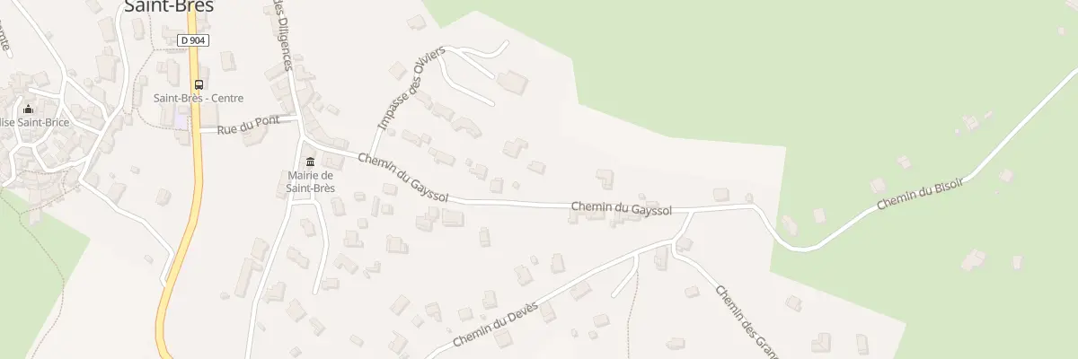Plan du 205 Che du Gayssol à Saint-Brès