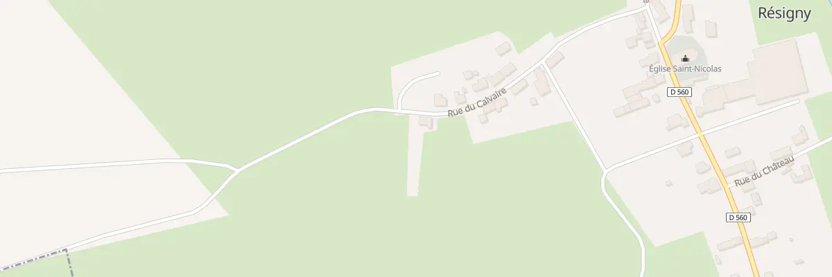 Plan du 13 Rue du Calvaire à Résigny