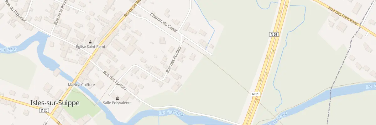 Plan du 18 Rue des Poulets à Isles-sur-Suippe