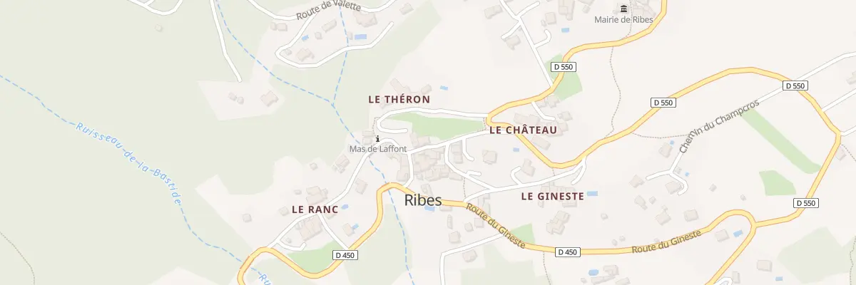 Plan du 105 Che du Mas de Laffont à Ribes